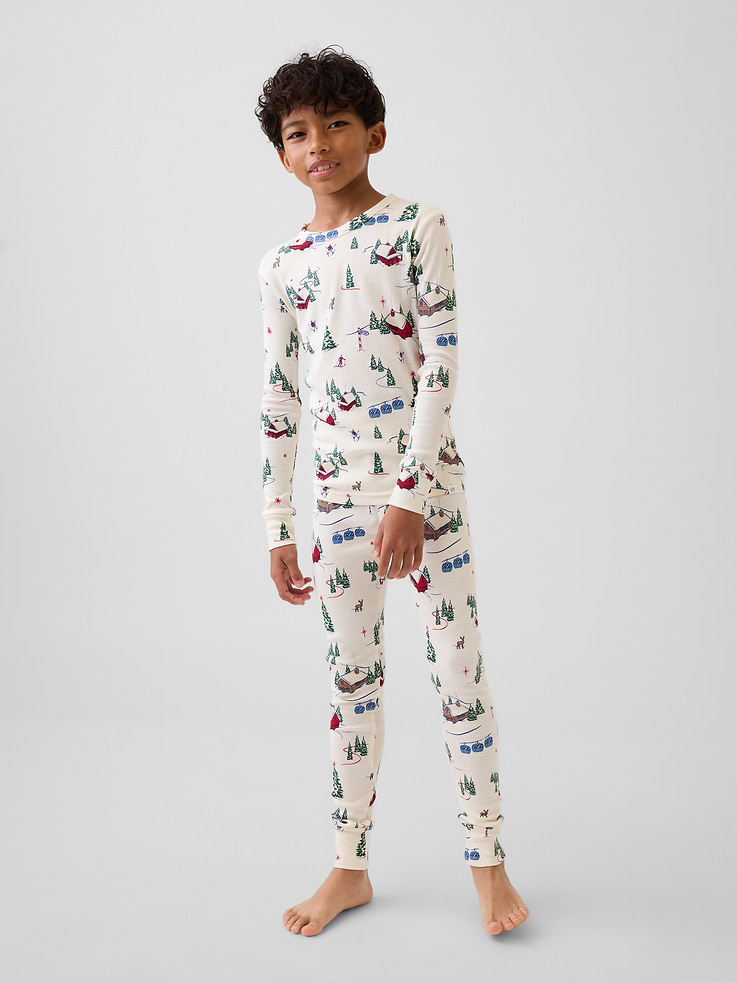 Image 4 de 6, Pyjama en coton biologique brossé pour Enfant et Bébé