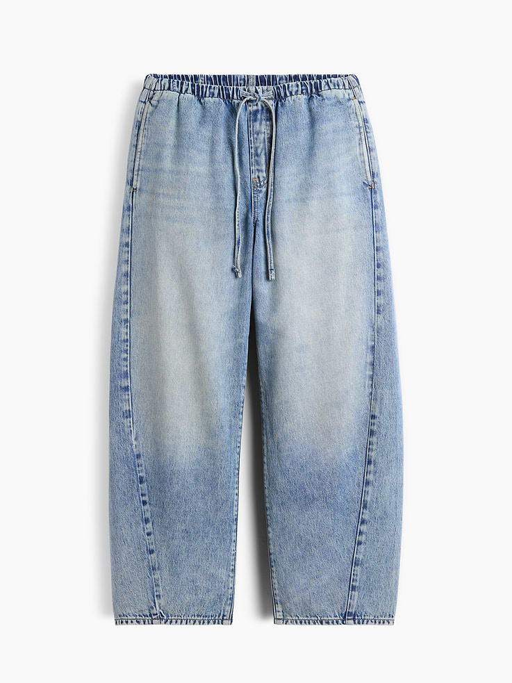 Image 6 of 6, Mid Rise UltraSoft Easy Barrel Jeans