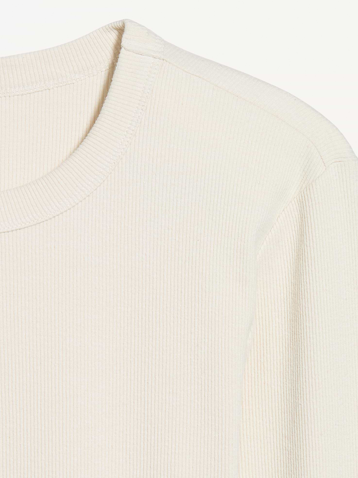 Image 4 of 9, Snug Long-Sleeve Ribbed T-Shirt