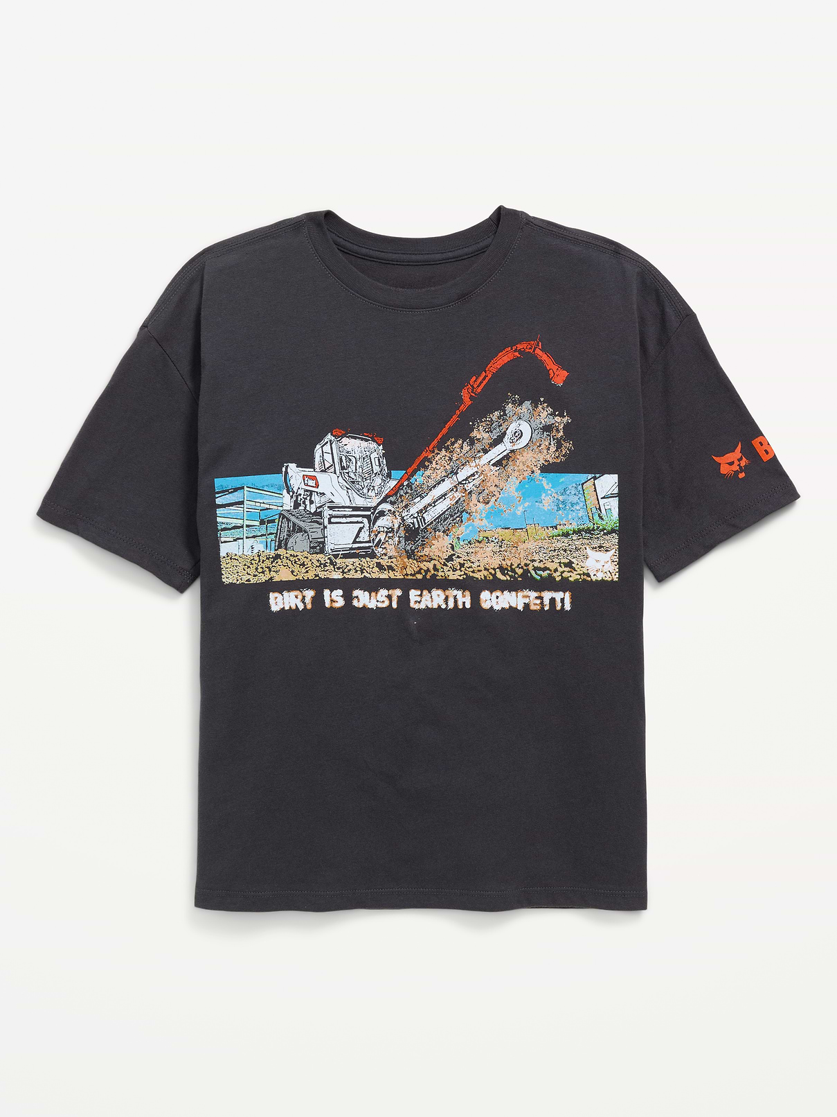 Image 1 of 1, crew neck, short sleeves, drop shoulders, licensed graphic, ©2026 Bobcat Company. All rights reserved., Product #1199618