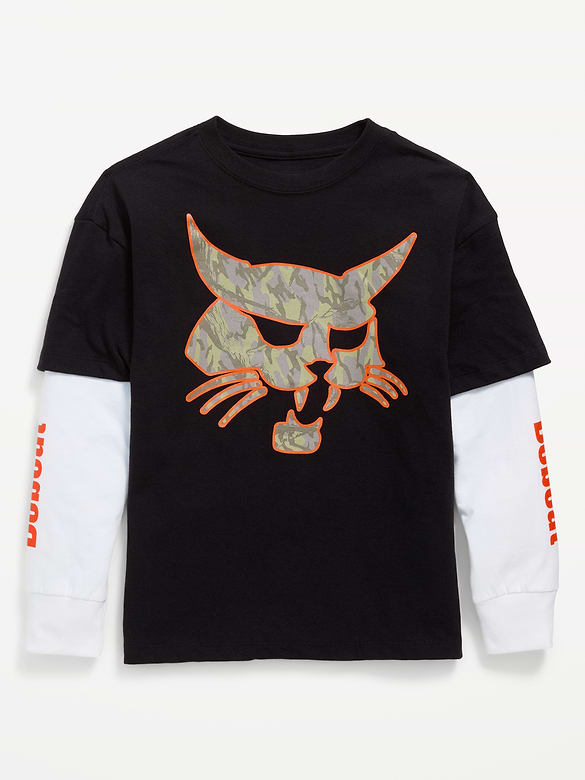Bobcat® Oversized Gender-Neutral 2-in-1 T-Shirt for Kids