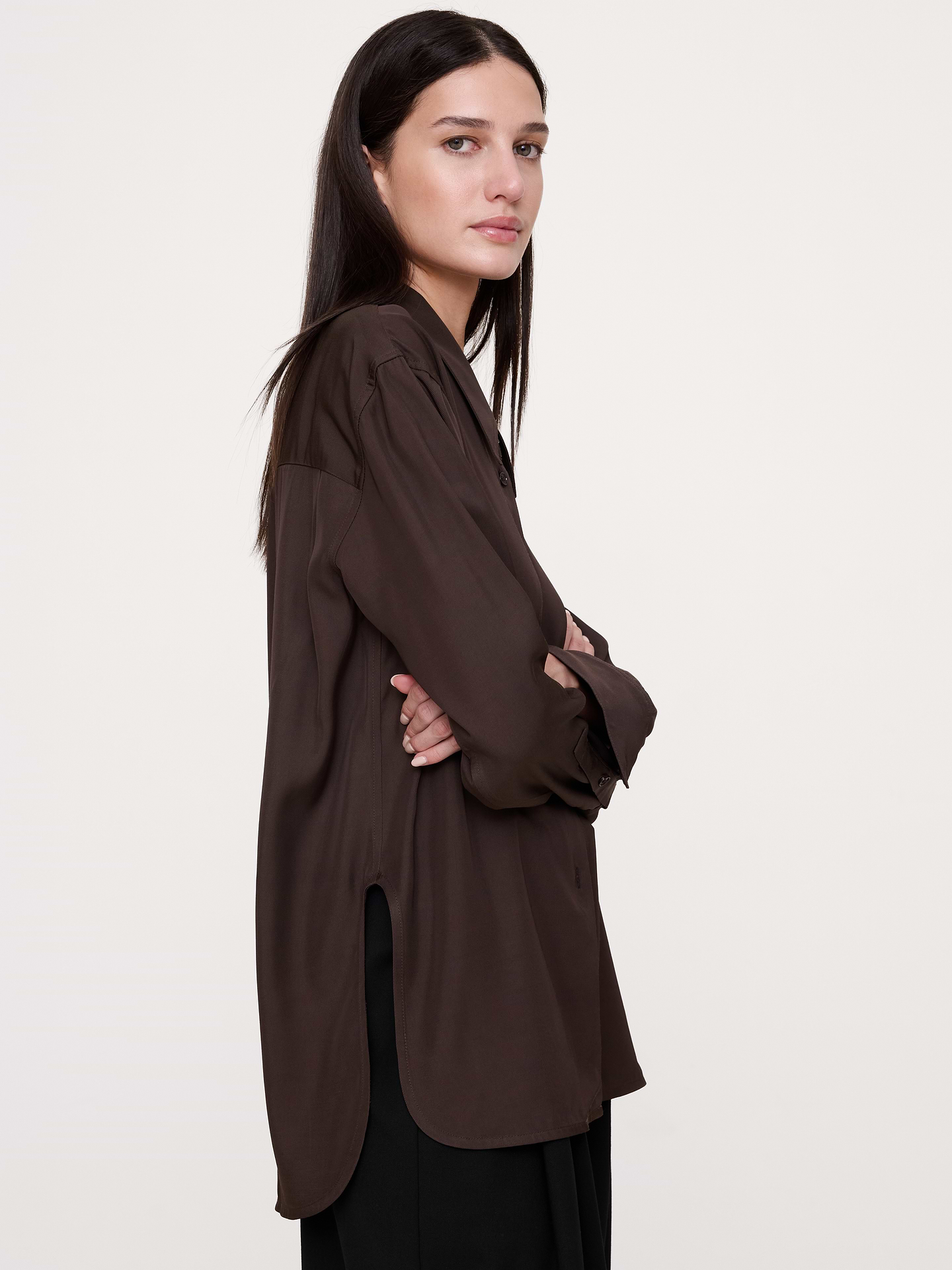 Image 3 of 7, Drapey Twill Tunic