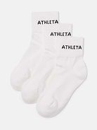 Image 3 of 3, Athleta Everyday Quarter Crew Sock 3-Pack