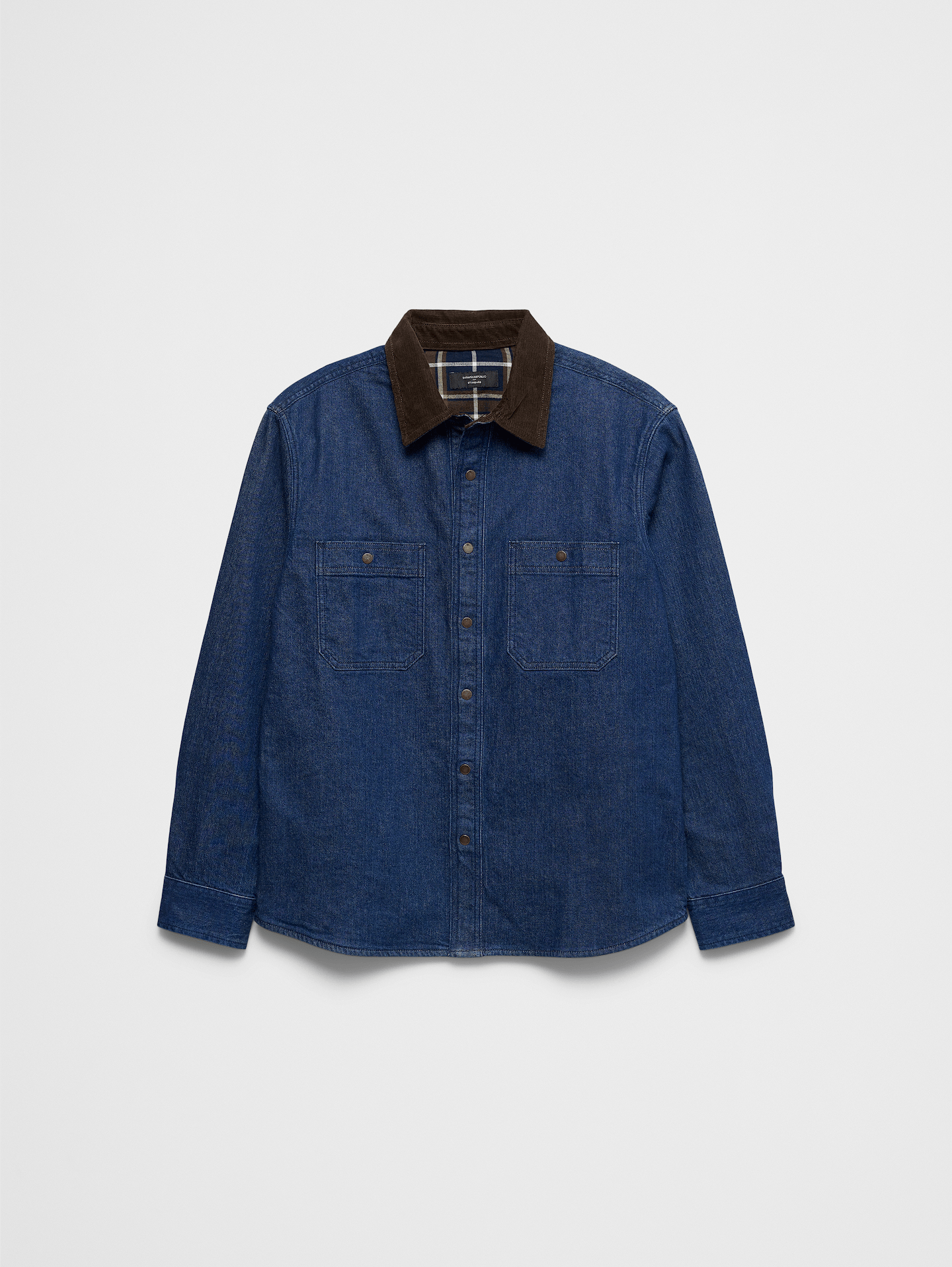 Image 4 of 5, Denim Flannel-Lined Shirt Jacket