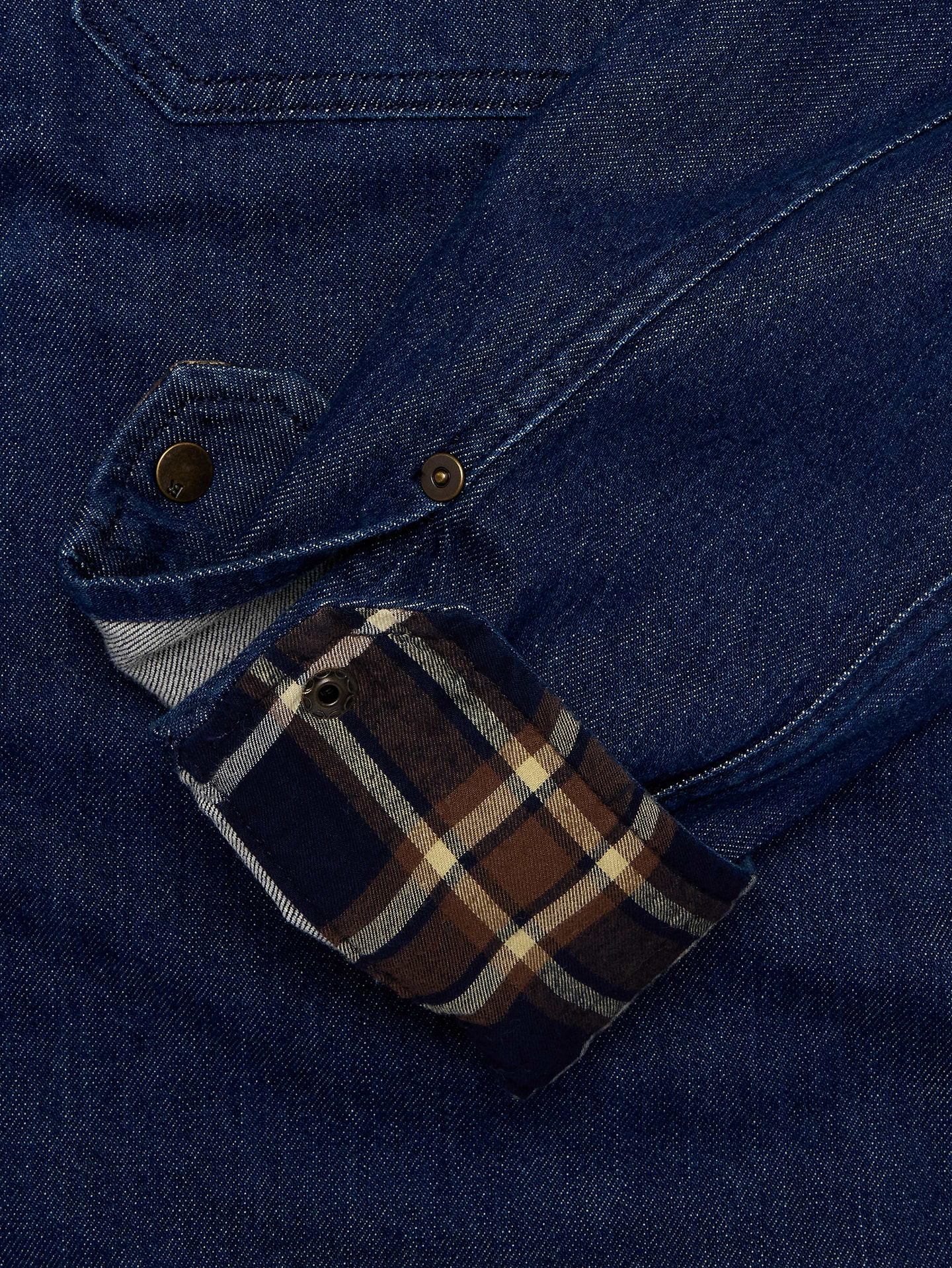 Image 5 of 5, Denim Flannel-Lined Shirt Jacket