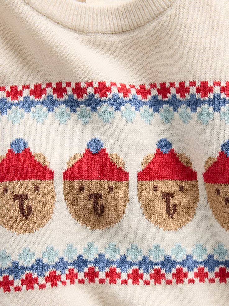 Image 3 of 4, Baby Sweater One-Piece