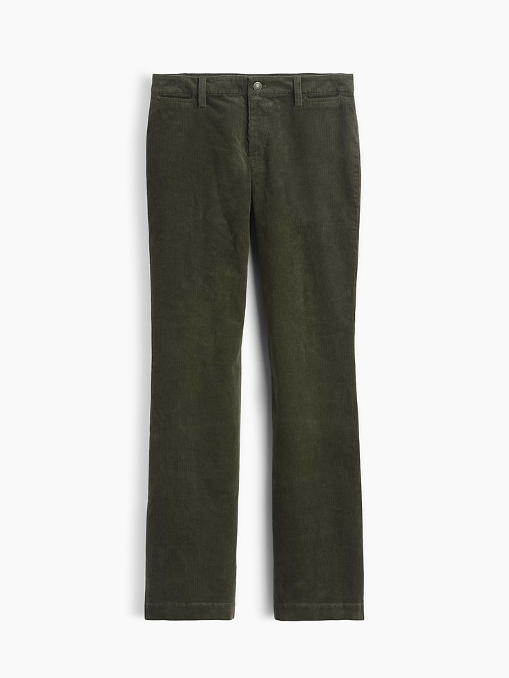 Image 8 de 8, Pantalon décontracté évasé en velours côtelé à taille mi-basse