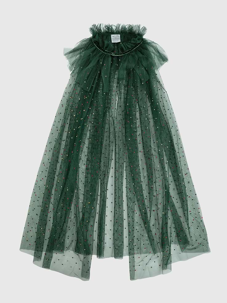 Image 1 of 2, Every holiday outfit deserves a grand entrance, and this twirl-worthy cape adds a magical finishing touch with shimmering sparkle and storybook style., Screen-free play that encourages imagination and creativity., Sweet Wink is a mother-daughter business - all items are designed in their New York showroom and every order is packed with love by their team of local employees and shipped form their hometown warehouse.