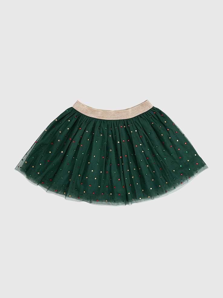 Image 1 of 2, Every holiday outfit deserves a little extra sparkle, and this twirl-worthy tutu skirt is made to shine through every festive celebration., Sweet Wink is a mother-daughter business - all items are designed in their New York showroom and every order is packed with love by their team of local employees and shipped form their hometown warehouse.