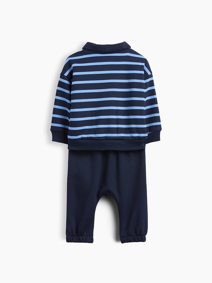 Image 2 of 2, Baby VintageSoft Quarter-Zip Polo Sweat Set