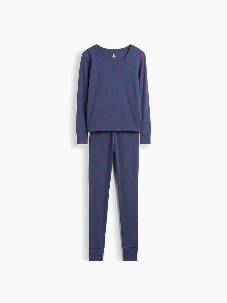 Image 2 of 3, Kids Organic Brushed Cotton Print PJ Set