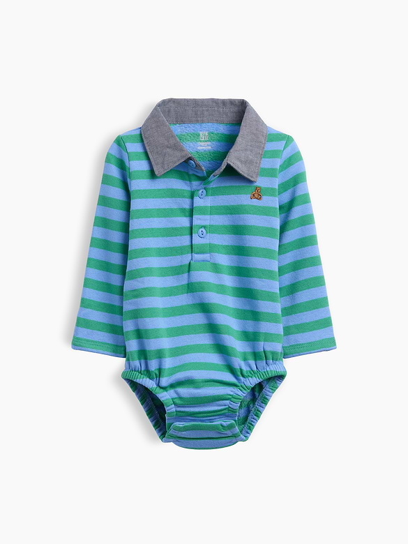 Baby VintageSoft Rugby Polo Bodysuit