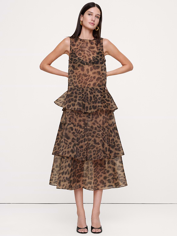Organza Tiered Maxi Dress