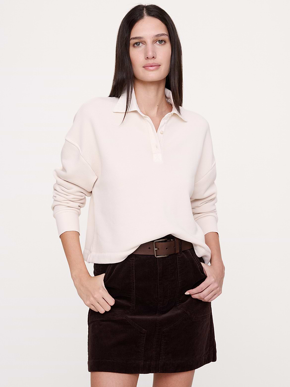 French Terry Polo Sweatshirt