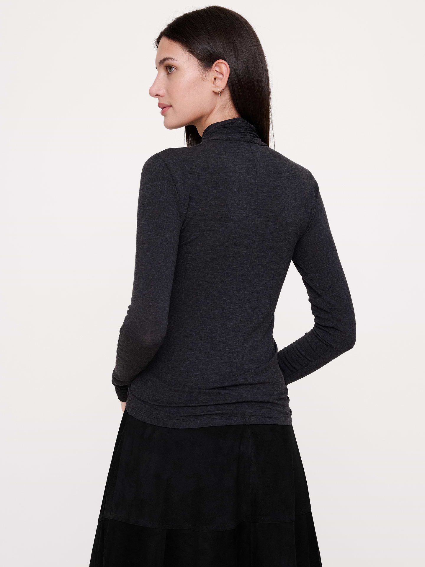Image 2 of 3, Luxe Wool-Blend Wrap-Neck Top