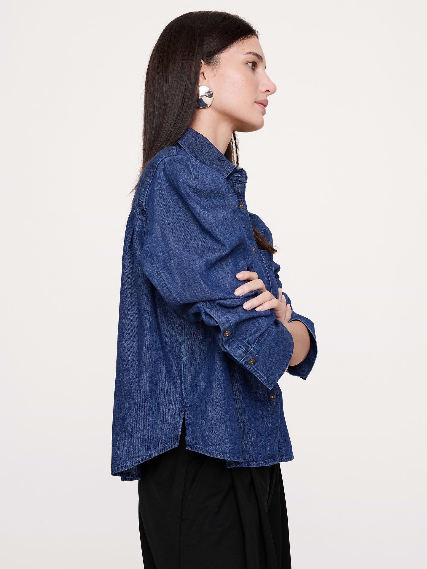 Image 3 of 6, Relaxed Cotton Utility Shirt