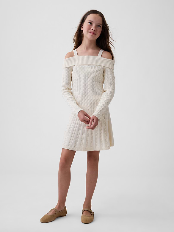 Kids Cable-Knit Sweater Dress