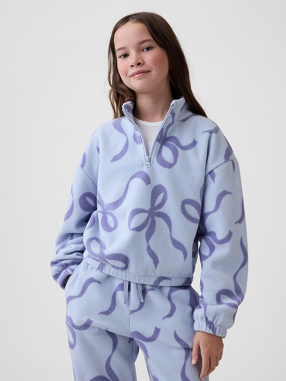 Kids Relaxed Polar Fleece Half-Zip Sweatshirt