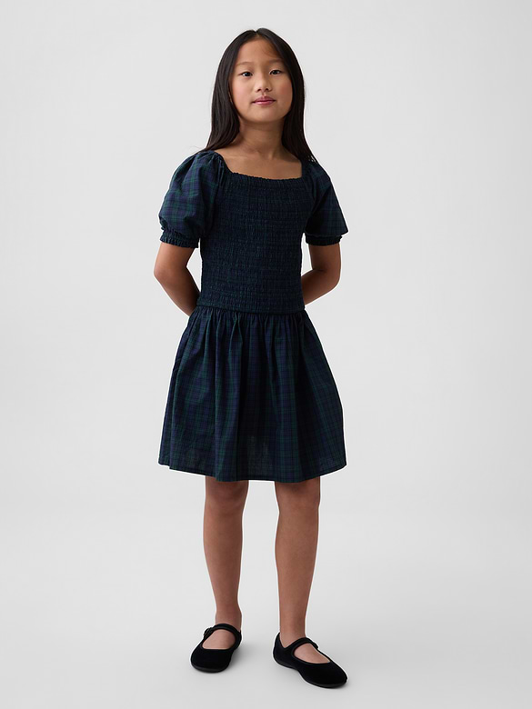 Kids Smocked Plaid Dress