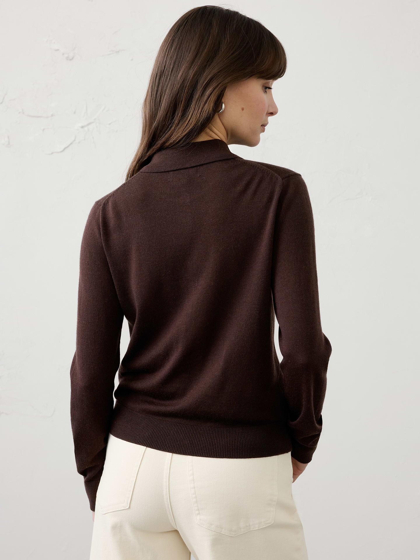 Image 2 of 3, Merino Wool Sweater Polo