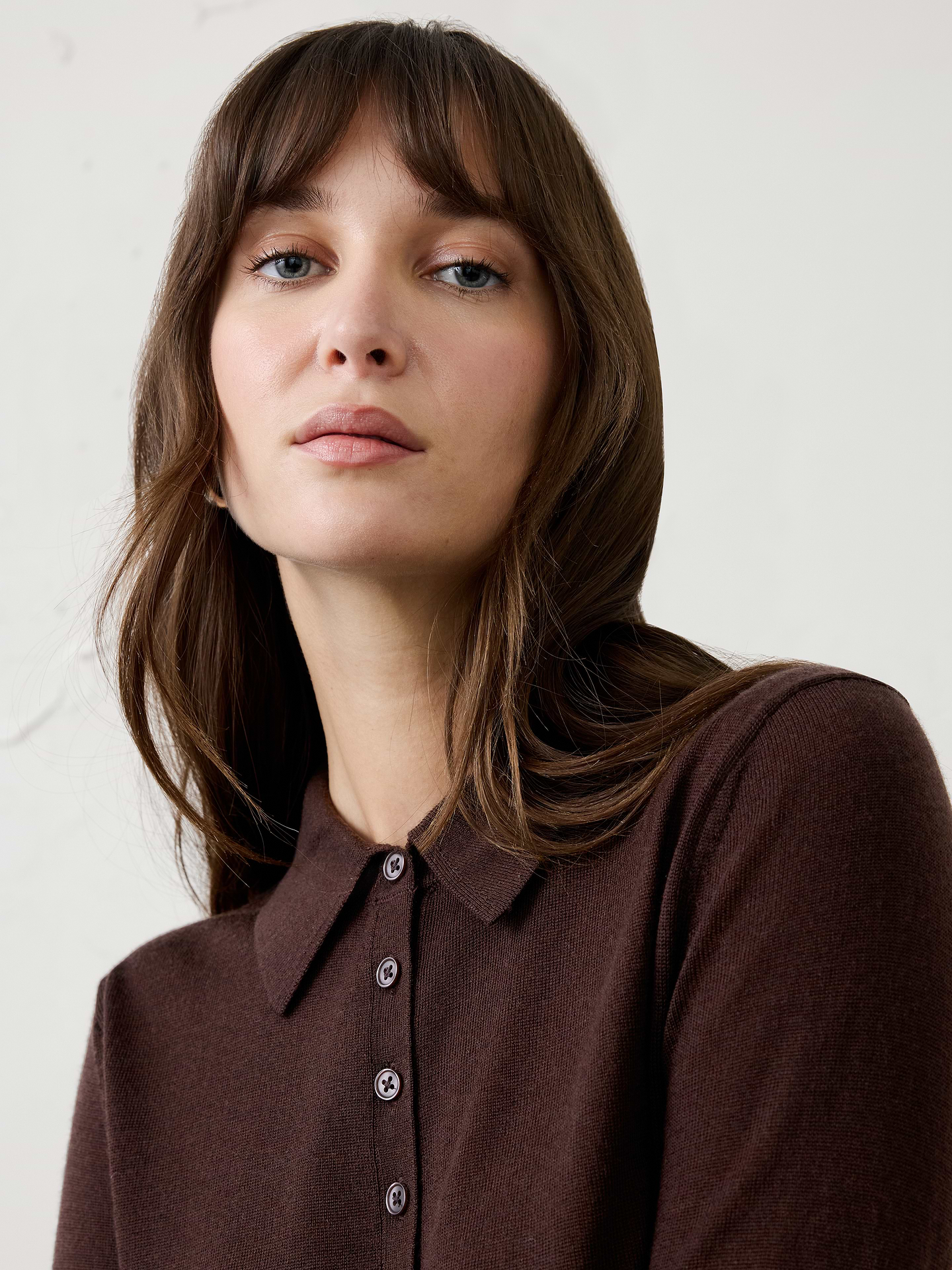 Image 3 of 3, Merino Wool Sweater Polo