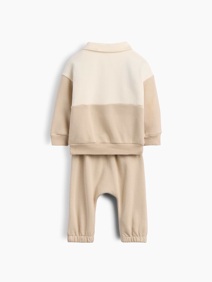 Image 2 of 2, Baby VintageSoft Quarter-Zip Polo Sweat Set