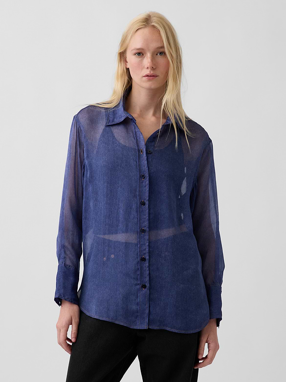 Sheer Organza Big Shirt