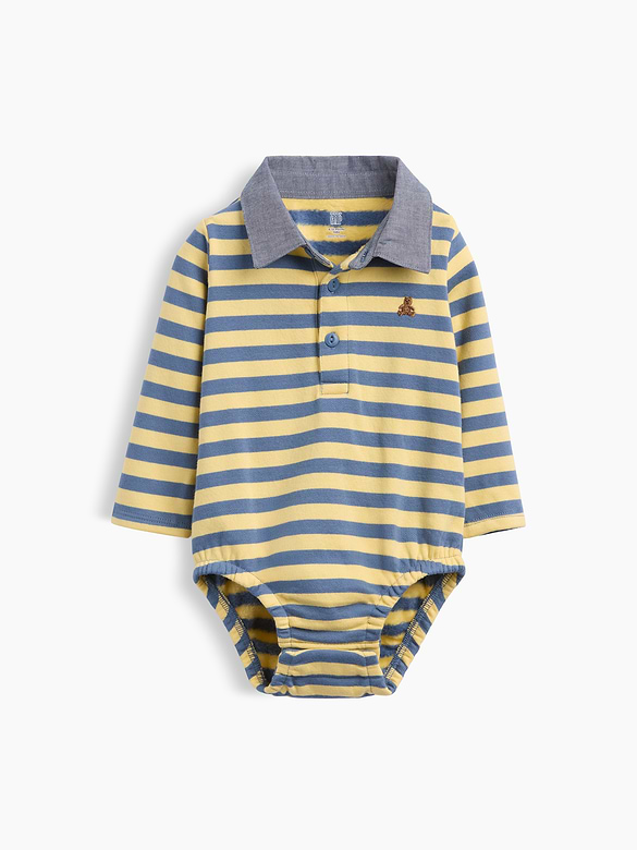 Baby VintageSoft Rugby Polo Bodysuit