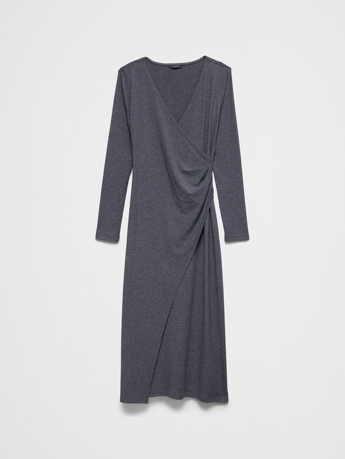 Image 4 of 4, Cozy Rib Wrap Long Midi Dress