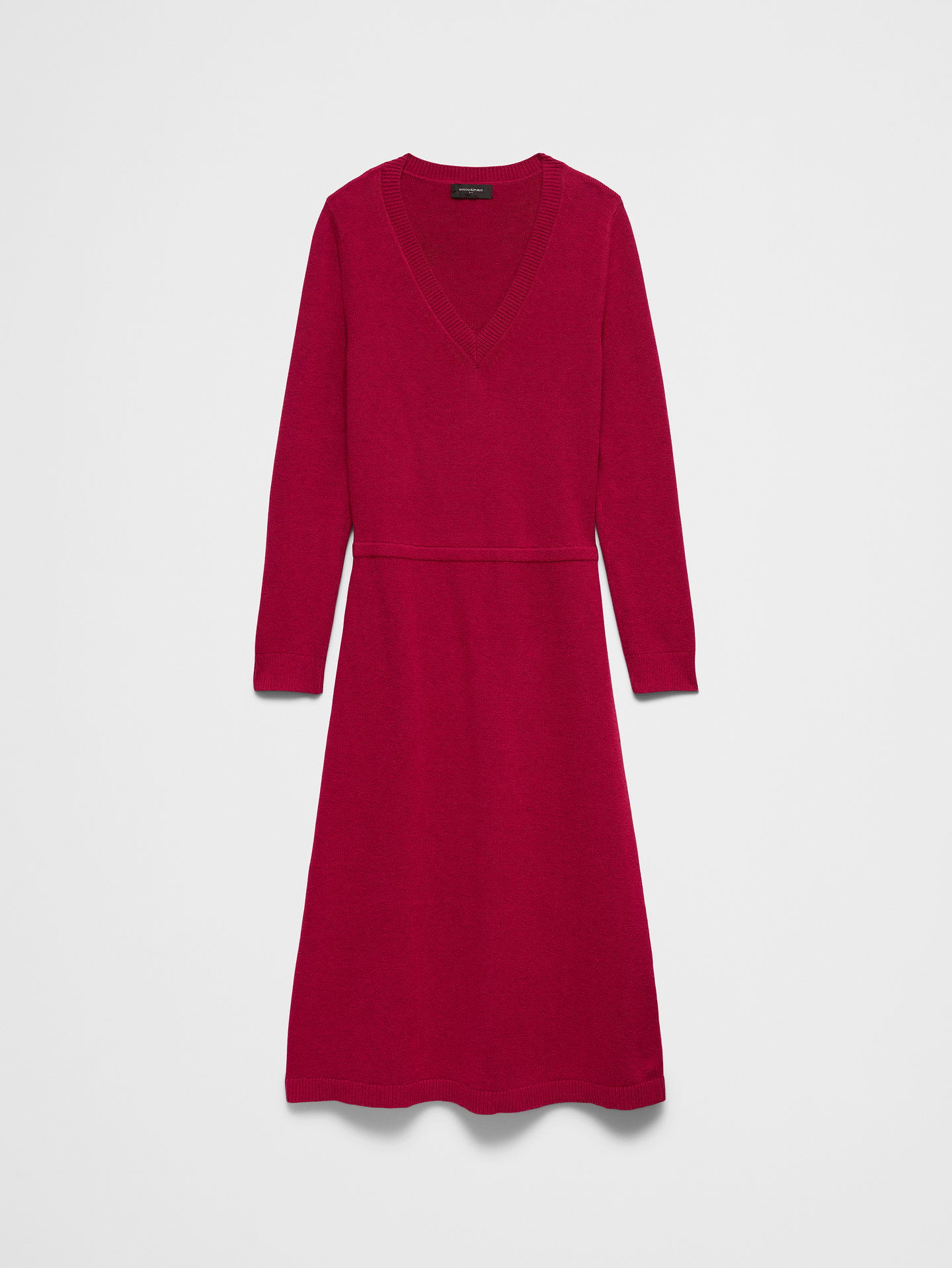 Image 4 of 7, V-Neck Sweater Midi Dress