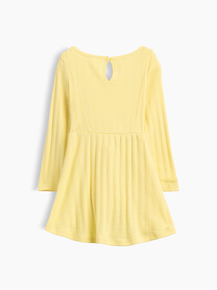 Image 3 of 3, Baby & Toddler Pointelle Rib Dress
