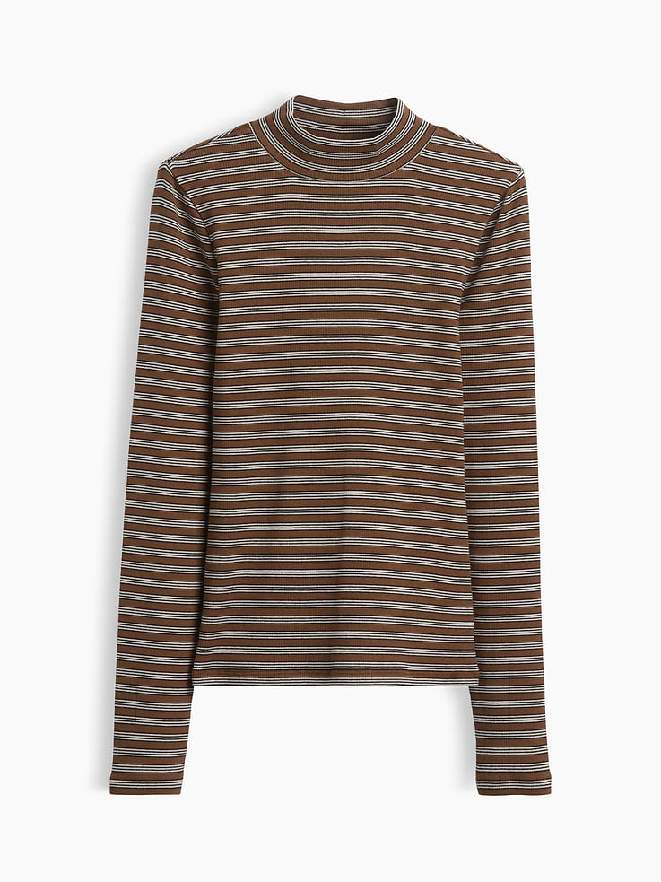 Image 4 of 4, Modern Rib Mockneck T-Shirt