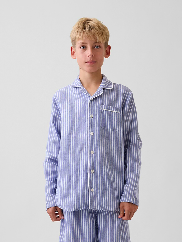 Kids Recycled Flannel PJ Shirt