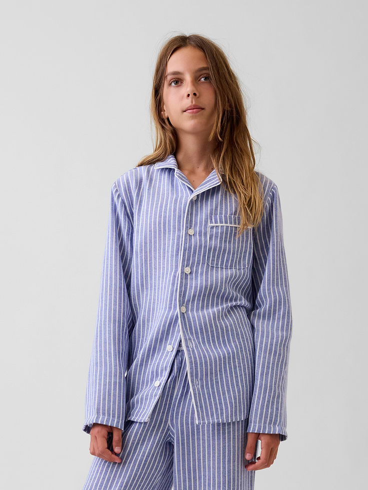 Image 4 of 6, Kids Recycled Flannel PJ Shirt