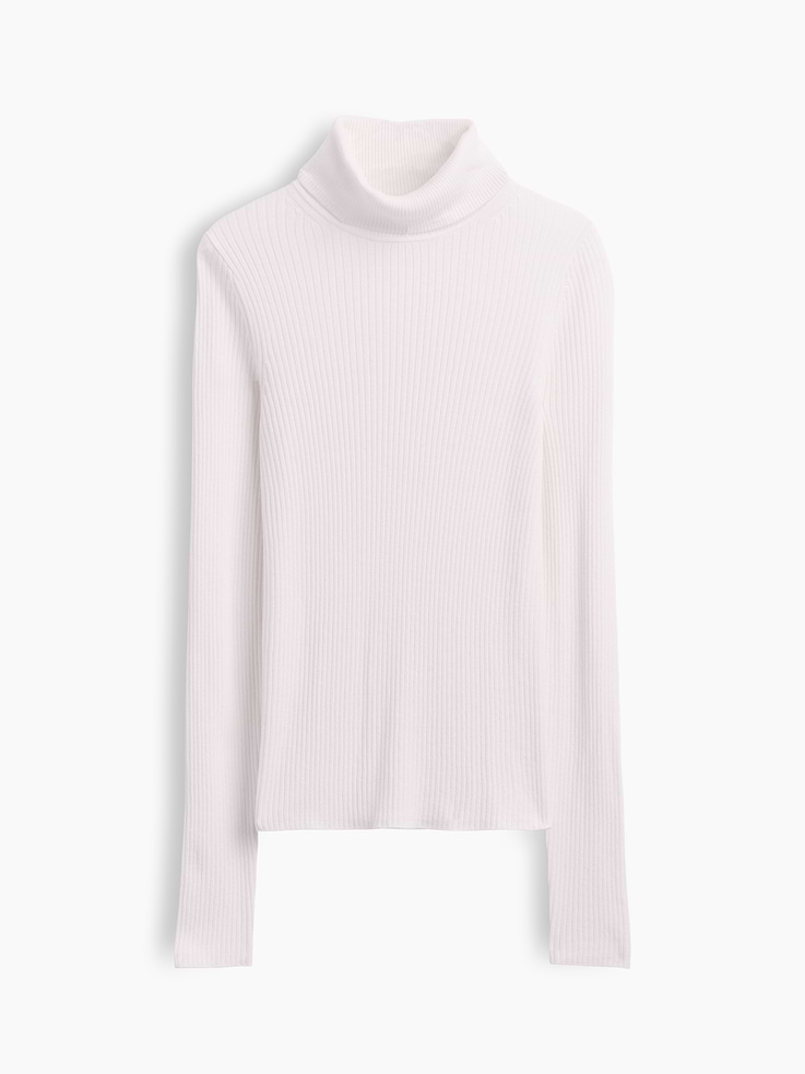 Image 5 of 5, Lightweight CashSoft Rib Turtleneck Sweater