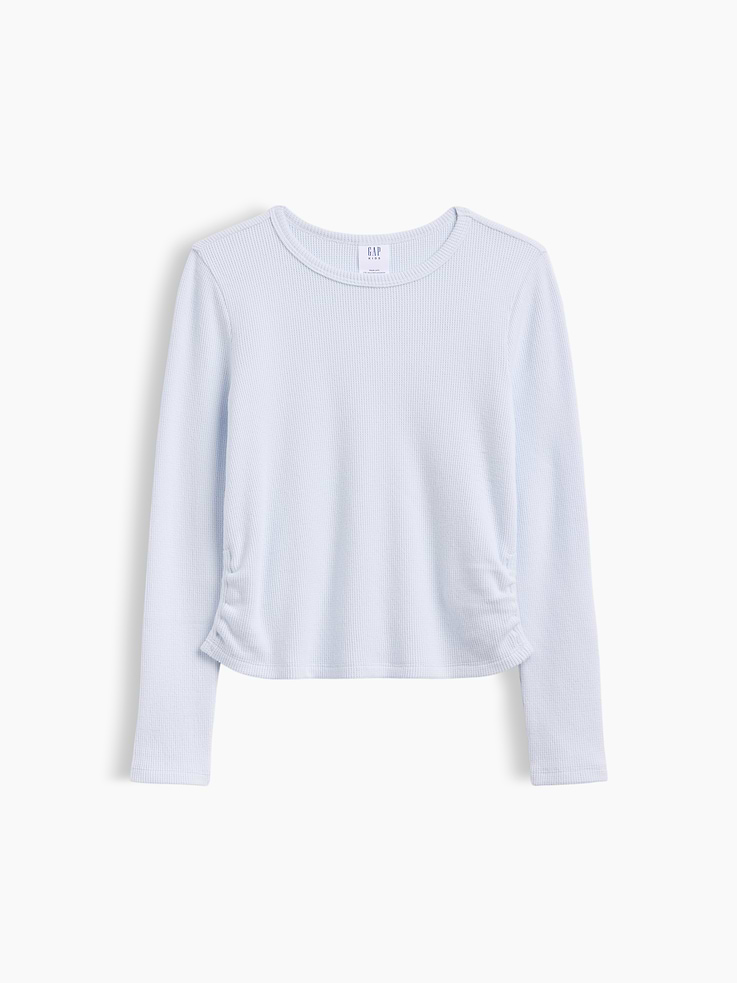 Image 2 of 4, Kids Ruched Waffle-Knit T-Shirt