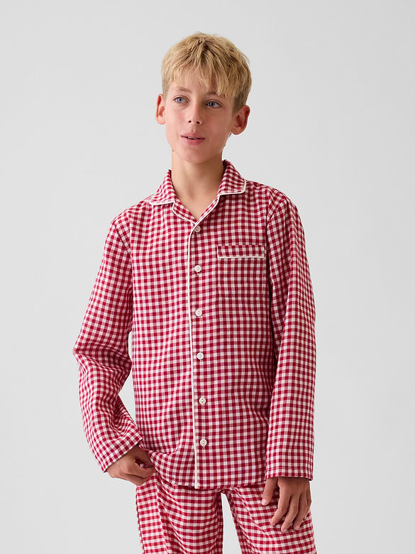 Kids Recycled Flannel PJ Shirt
