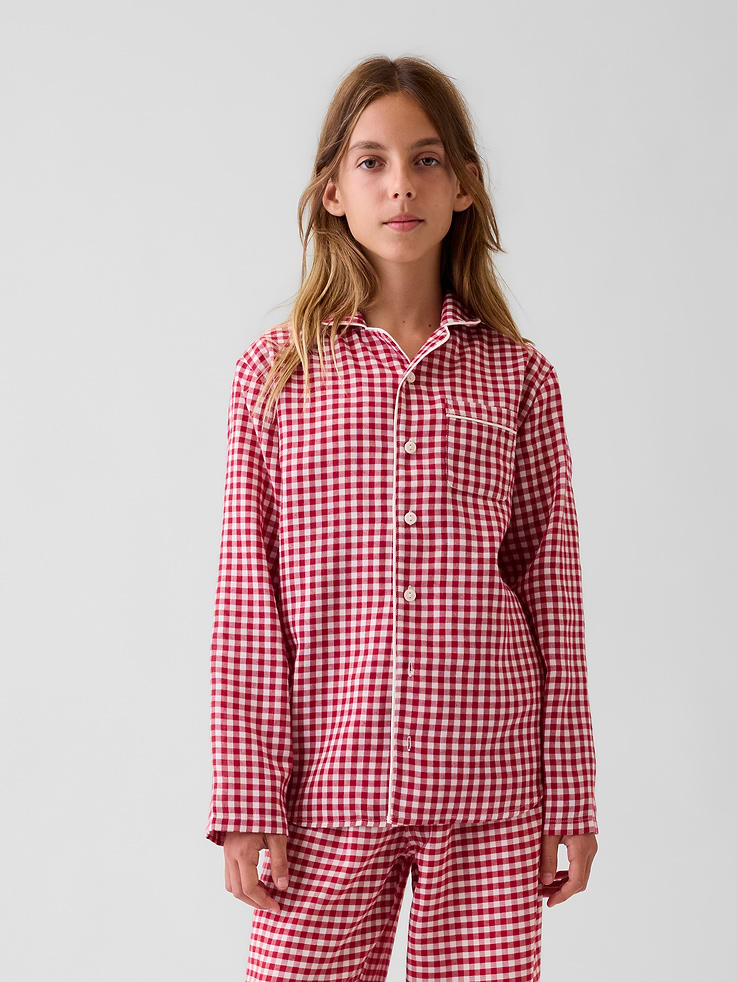 Image 4 of 6, Kids Recycled Flannel PJ Shirt