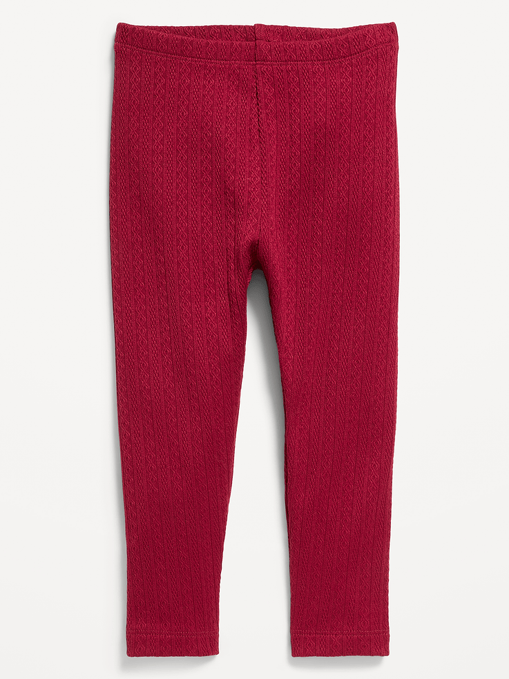 Image 3 of 4, Cable-Knit Leggings for Toddler Girls