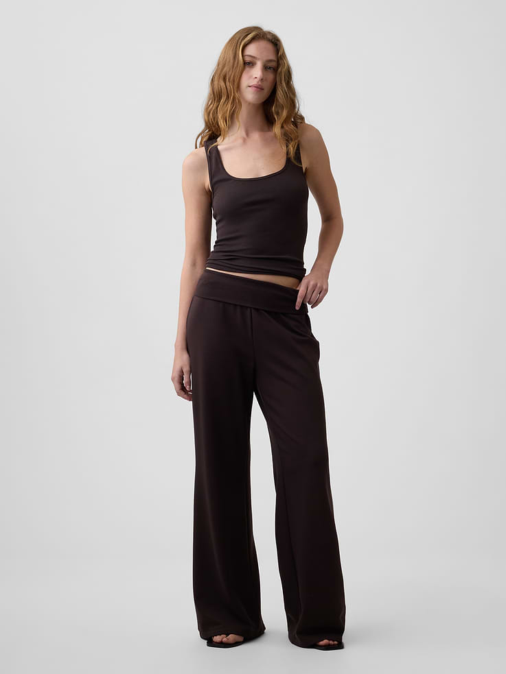 Image 1 of 5, Soft, comfy fleece., Elasticized foldover waist., This product was made in a factory that invests in gender equity and women’s empowerment through RISE. Learn more at, Product #1184663