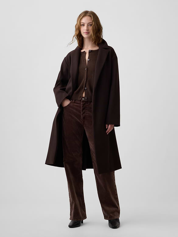 Low Slung Relaxed Straight Velvet Pants