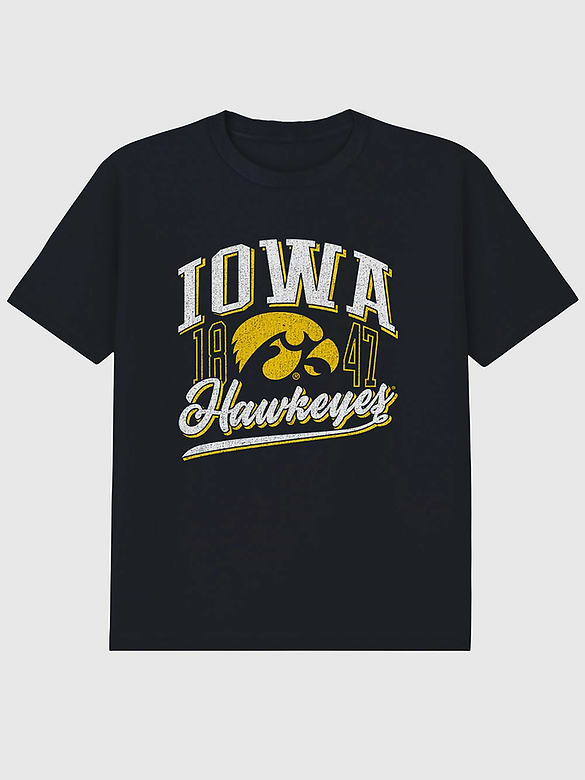 The University of Iowa Classic Vintage Script Emblem Graphic T-Shirt