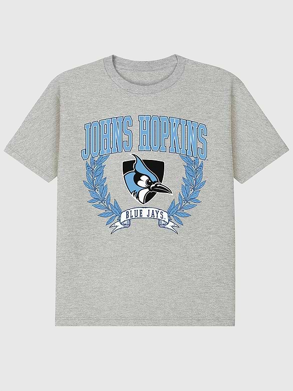 Johns Hopkins University Laurels Dark Graphic T-Shirt