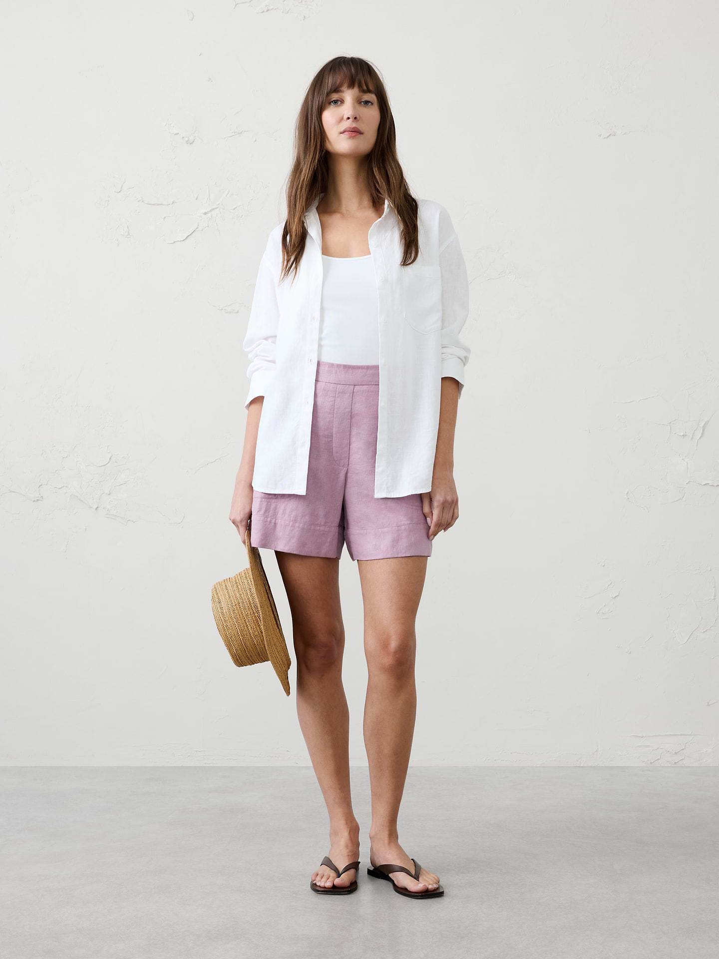 Image 3 of 7, Anyday Linen-Blend High-Rise Short