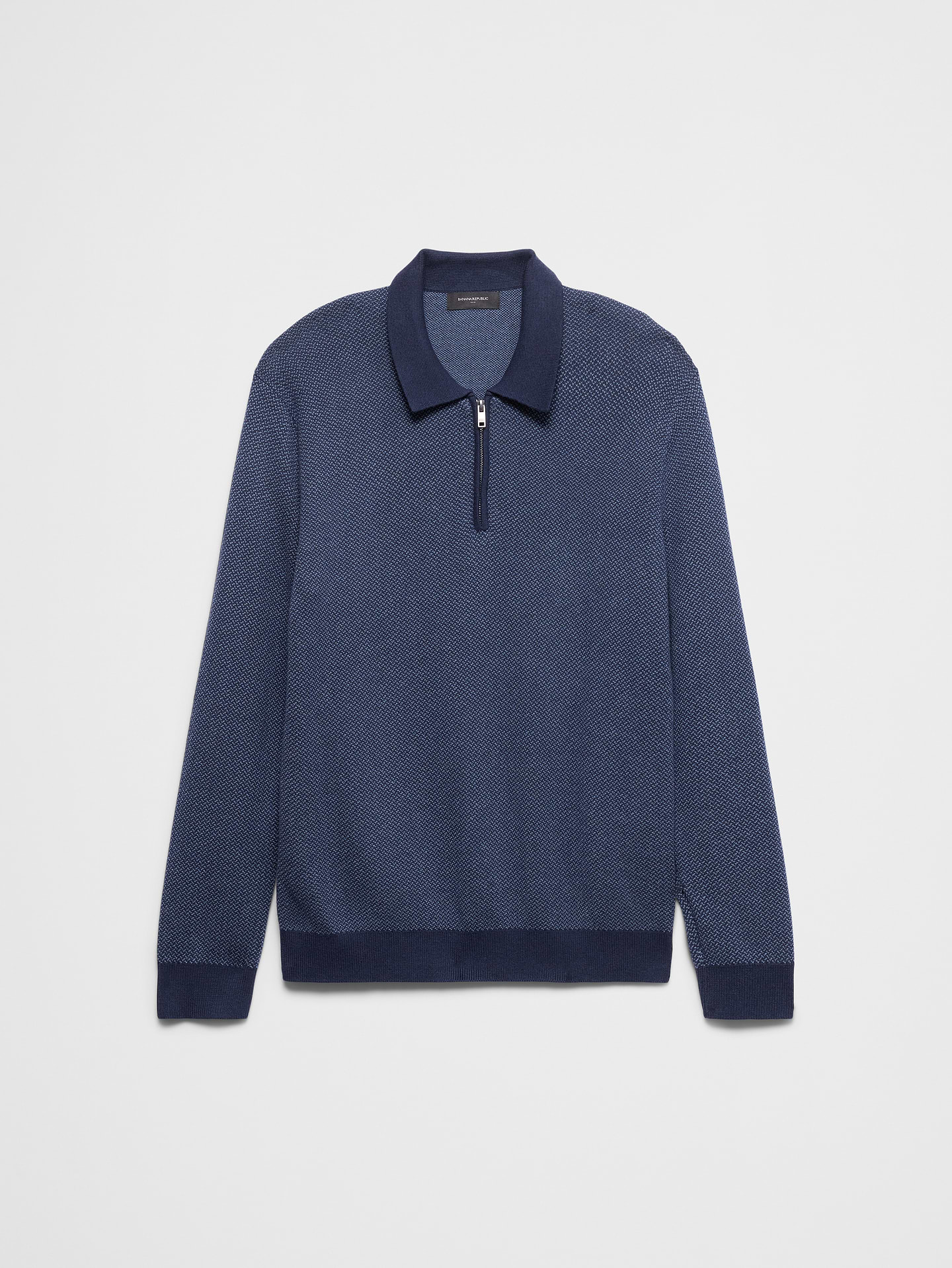 Image 4 of 4, Birdseye Zipper Sweater Polo