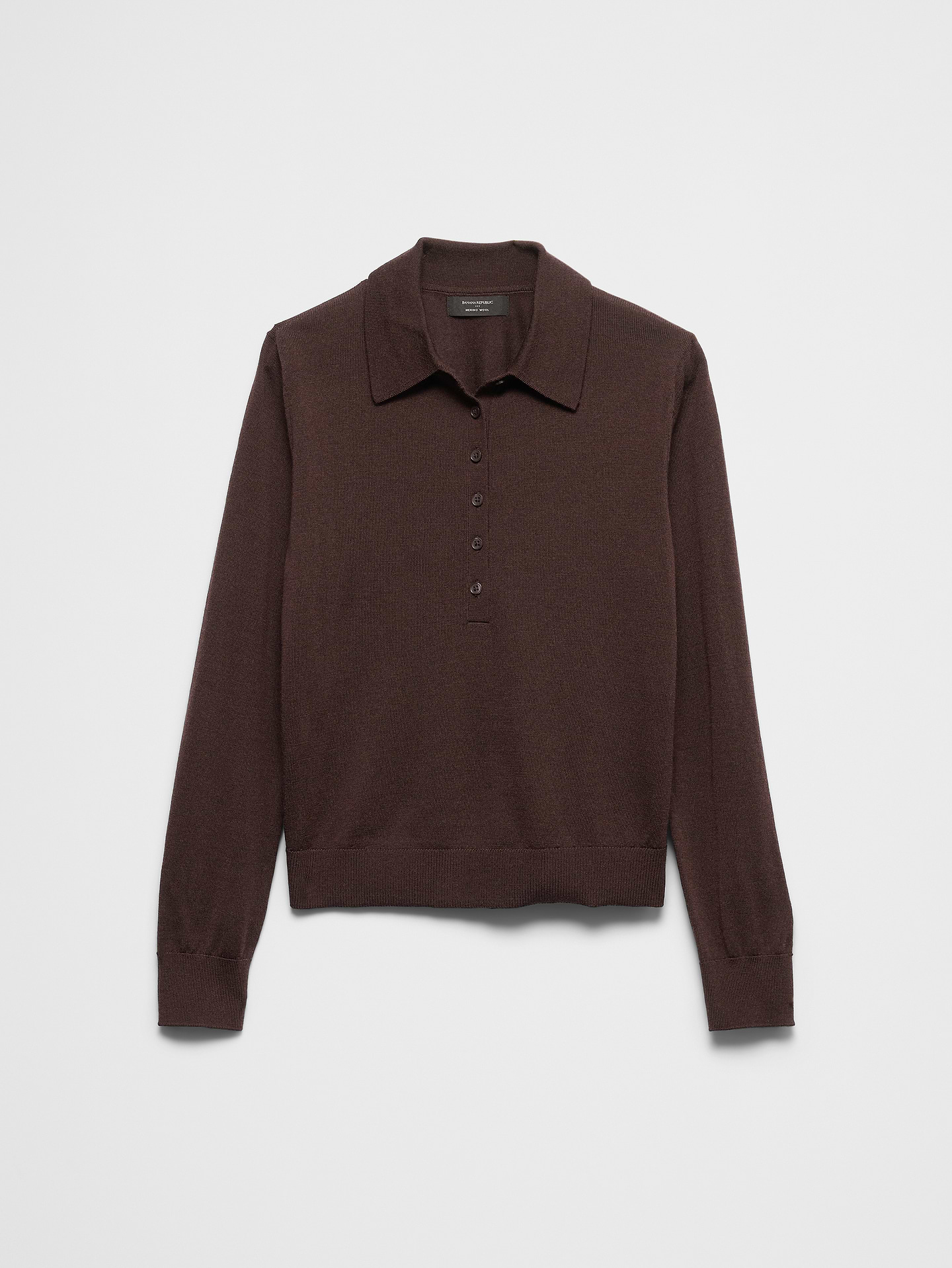 Image 4 of 4, Merino Wool Sweater Polo