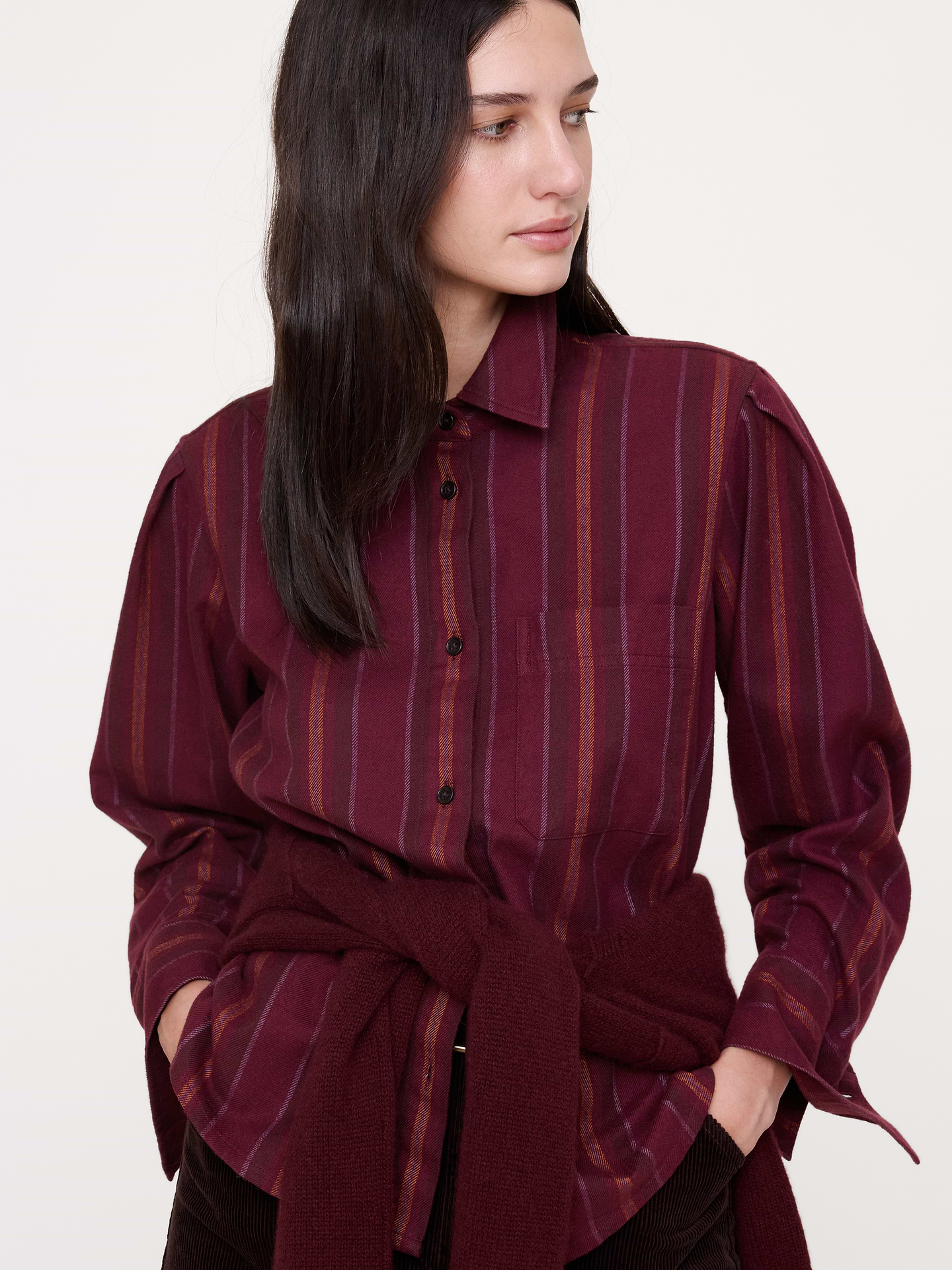 Image 3 of 8, Relaxed Flannel Utility Shirt