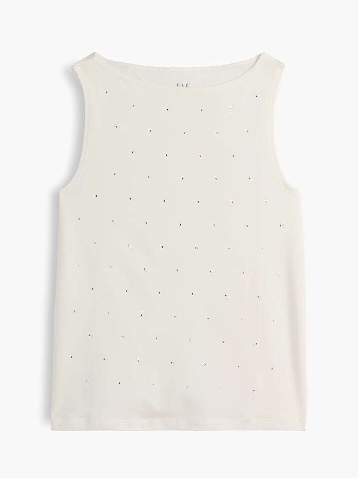 Image 1 of 2, Soft velour knit., Sleeveless., Boatneck., Select styles have allover print., Product #1187225