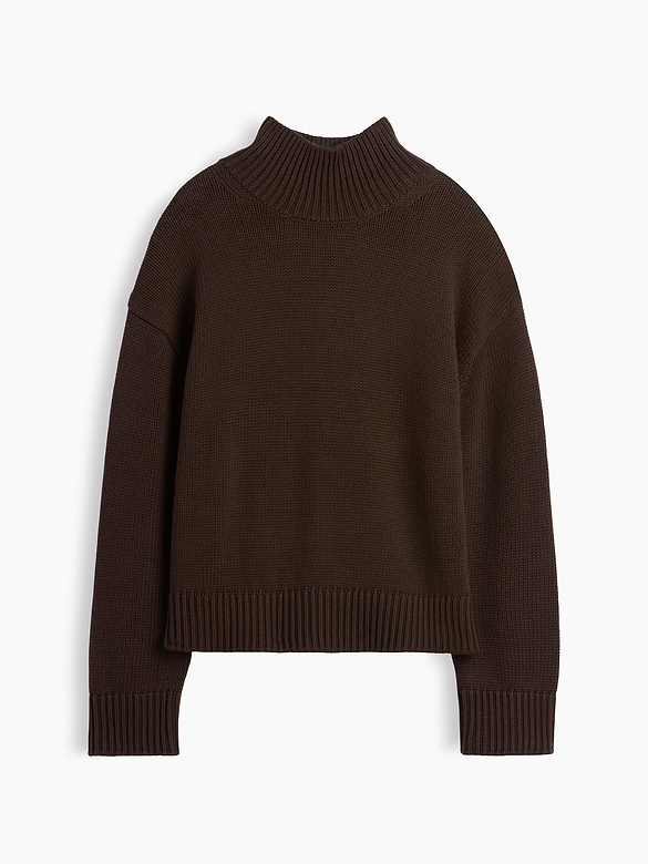 100% Cotton Oversized Mockneck Sweater