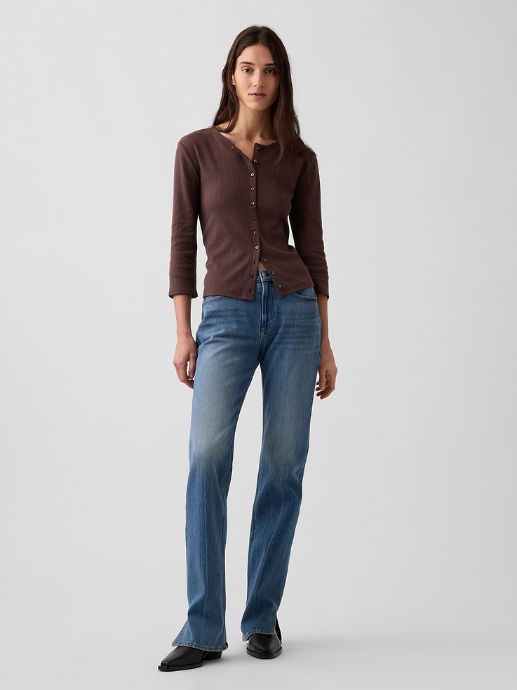 Image 2 of 5, Pointelle Cardigan
